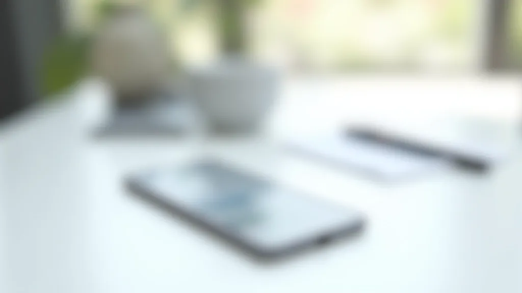 Smartphone on desk showing notification settings menu with toggle switches for message alerts and sound options